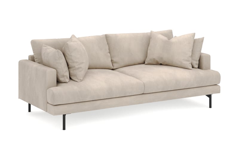 Menard 4-sits Djup Manchestersoffa - Grå - Möbler - Vardagsrum - Soffor - 4-sits soffor