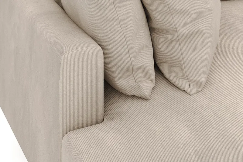 Menard 4-sits Djup Manchestersoffa - Greige - Möbler - Vardagsrum - Soffor - 4-sits soffor