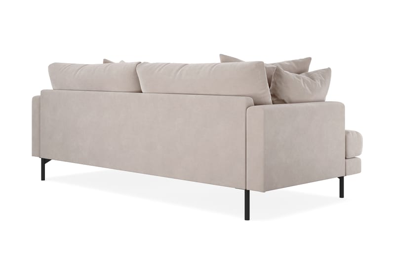 Menard 4-sits Djup Sammetssoffa - Beige - Möbler - Vardagsrum - Soffor - Sammetssoffor