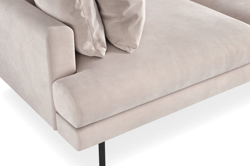 Menard 4-sits Djup Sammetssoffa - Beige - Möbler - Vardagsrum - Soffor - Sammetssoffor