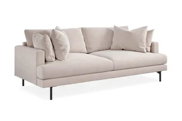 Menard 4-sits Djup Sammetssoffa - Beige - Möbler - Vardagsrum - Soffor - Sammetssoffor