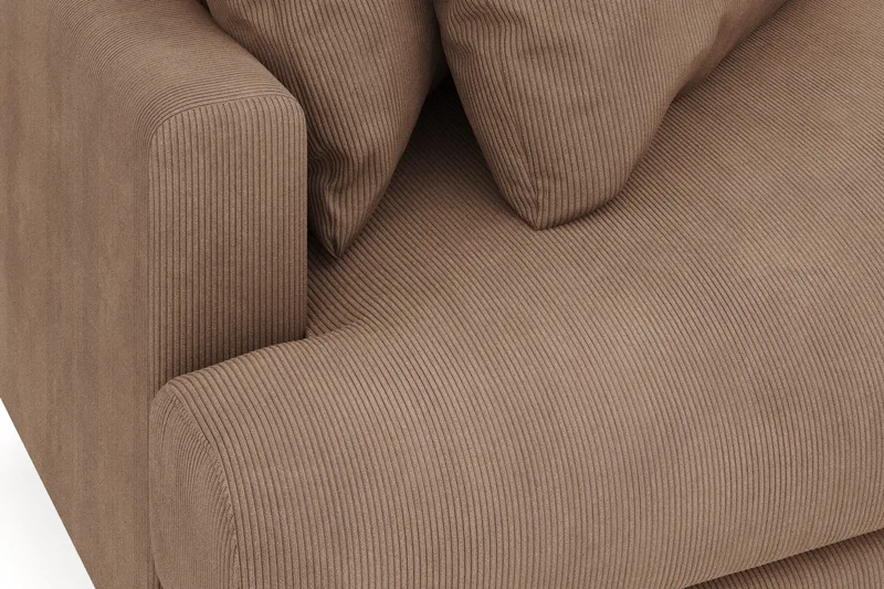 Menard 4-sits Högervänd L-formad Divansoffa i Manchester - Brun - Möbler - Vardagsrum - Soffor - Divansoffa & schäslong