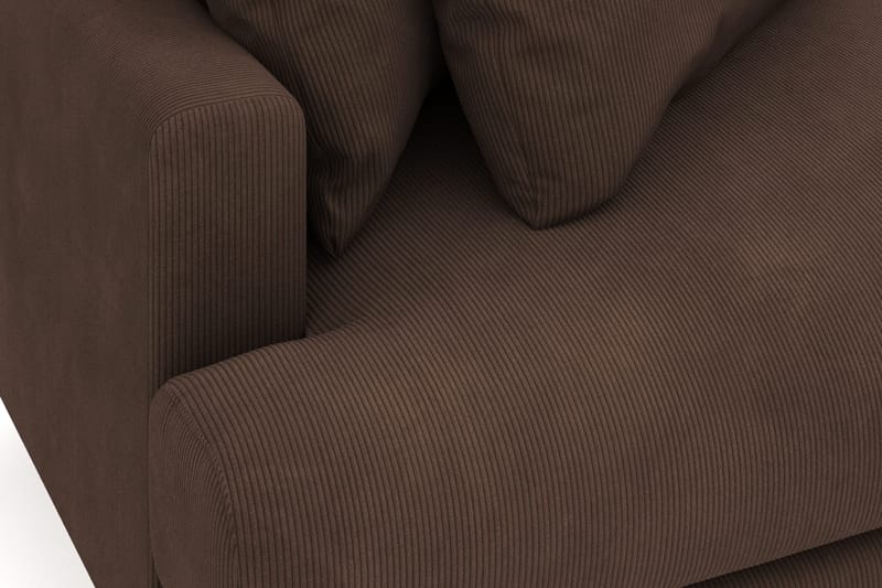 Menard 4-sits Högervänd L-formad Divansoffa i Manchester - Brun - Möbler - Vardagsrum - Soffor - Divansoffa & schäslong