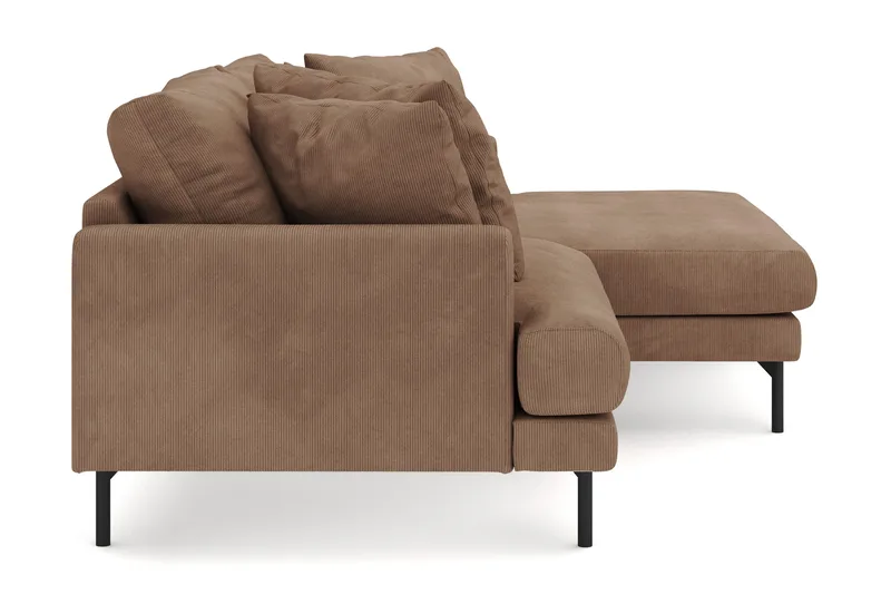 Menard 4-sits Högervänd L-formad Divansoffa i Manchester - Brun - Möbler - Vardagsrum - Soffor - Divansoffa & schäslong