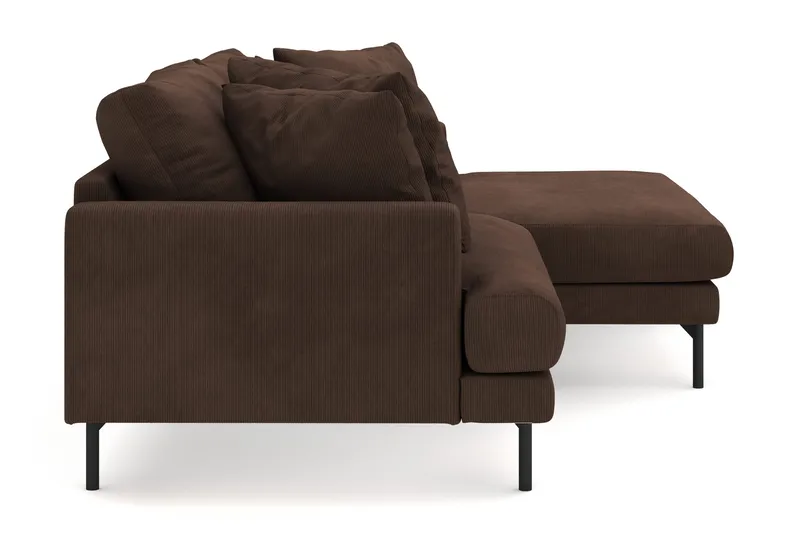 Menard 4-sits Högervänd L-formad Divansoffa i Manchester - Brun - Möbler - Vardagsrum - Soffor - Divansoffa & schäslong