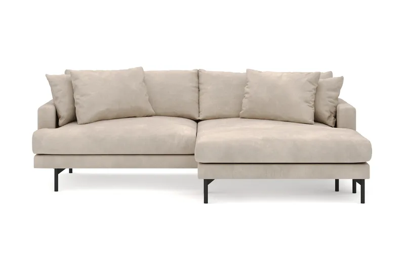 Menard 4-sits Högervänd L-formad Divansoffa i Manchester, Greige