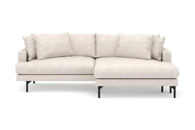 Menard 4-sits Högervänd L-formad Divansoffa i Tyg - Beige - Möbler - Vardagsrum - Soffor - Divansoffa & schäslong