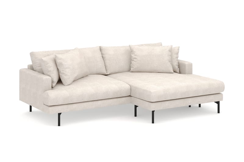Menard 4-sits Högervänd L-formad Divansoffa i Tyg - Beige - Möbler - Vardagsrum - Soffor - Divansoffa & schäslong