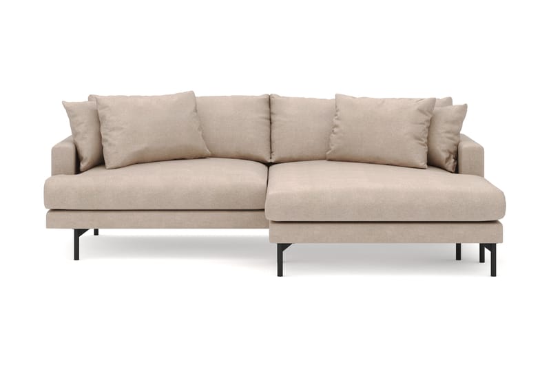 Menard 4-sits Högervänd L-formad Divansoffa i Tyg - Beige - Möbler - Vardagsrum - Soffor - Divansoffa & schäslong