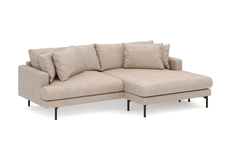 Menard 4-sits Högervänd L-formad Divansoffa i Tyg - Beige - Möbler - Vardagsrum - Soffor - Divansoffa & schäslong