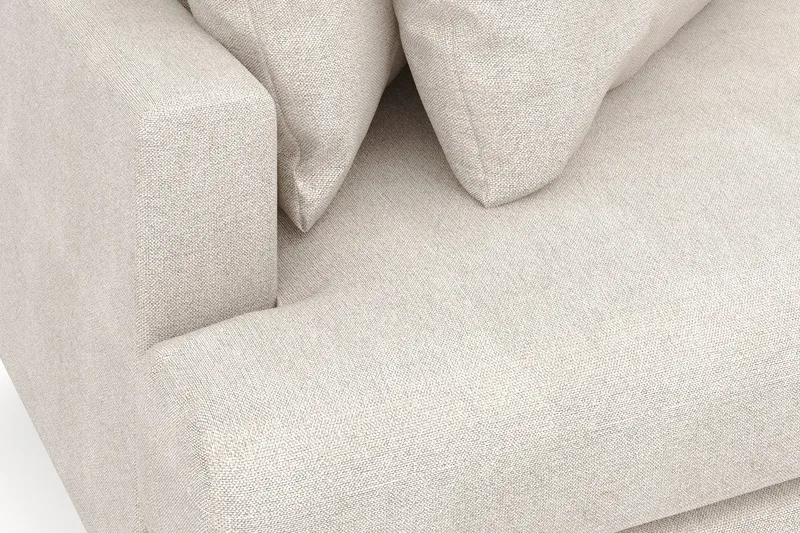 Menard 4-sits Högervänd L-formad Divansoffa i Tyg - Beige - Möbler - Vardagsrum - Soffor - Divansoffa & schäslong