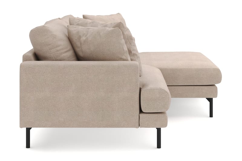 Menard 4-sits Högervänd L-formad Divansoffa i Tyg - Beige - Möbler - Vardagsrum - Soffor - Divansoffa & schäslong