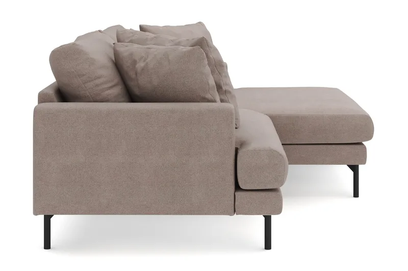 Menard 4-sits Högervänd L-formad Divansoffa i Tyg - Brun - Möbler - Vardagsrum - Soffor - Divansoffa & schäslong