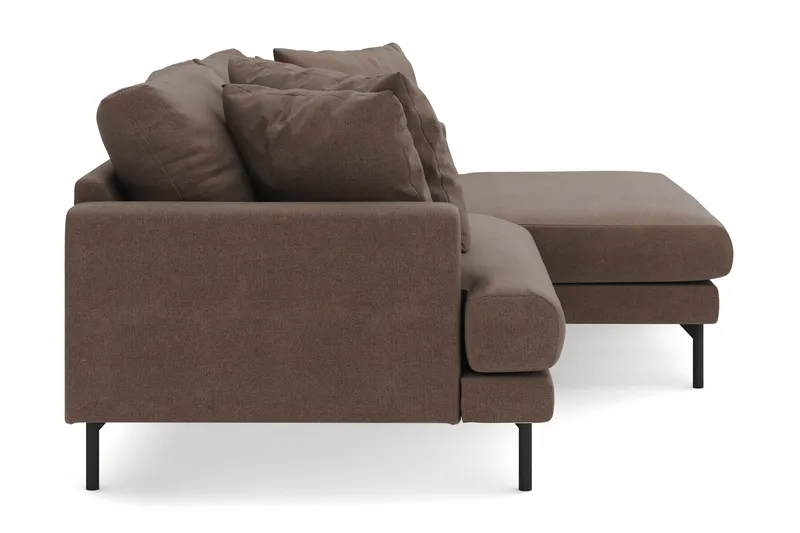 Menard 4-sits Högervänd L-formad Divansoffa i Tyg - Brun - Möbler - Vardagsrum - Soffor - Divansoffa & schäslong
