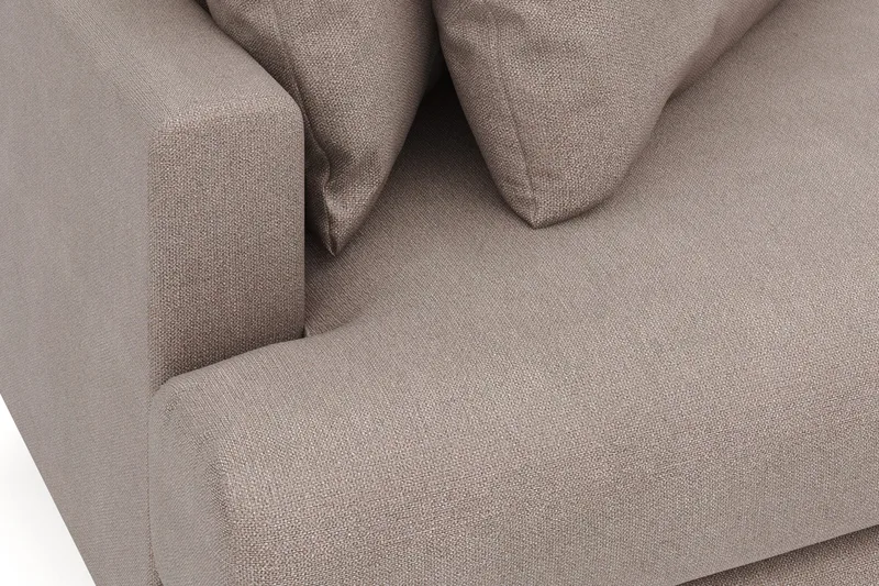 Menard 4-sits Högervänd L-formad Divansoffa i Tyg - Brun - Möbler - Vardagsrum - Soffor - Divansoffa & schäslong