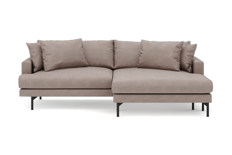 Menard 4-sits Högervänd L-formad Divansoffa i Tyg - Brun - Möbler - Vardagsrum - Soffor - Divansoffa & schäslong