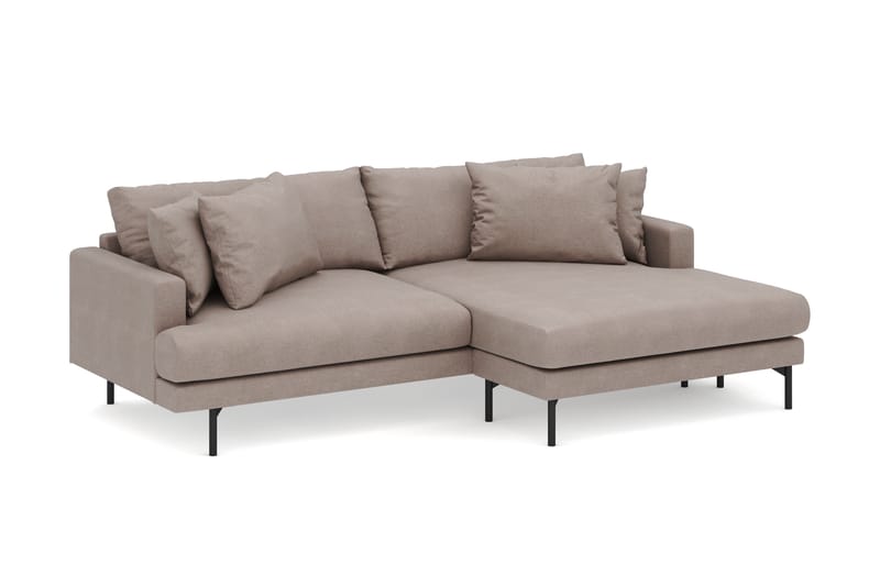 Menard 4-sits Högervänd L-formad Divansoffa i Tyg - Brun - Möbler - Vardagsrum - Soffor - Divansoffa & schäslong