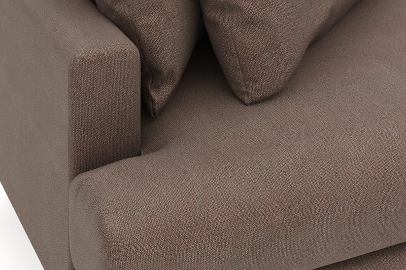 Menard 4-sits Högervänd L-formad Divansoffa i Tyg - Brun - Möbler - Vardagsrum - Soffor - Divansoffa & schäslong