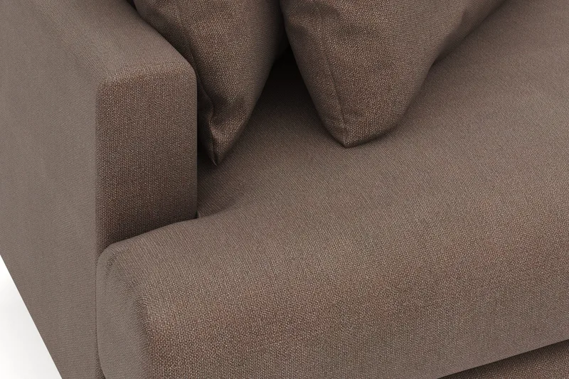 Menard 4-sits Högervänd L-formad Divansoffa i Tyg - Brun - Möbler - Vardagsrum - Soffor - Divansoffa & schäslong