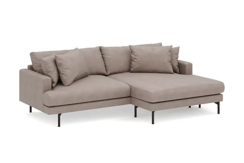 Menard 4-sits Högervänd L-formad Divansoffa i Tyg - Brun - Möbler - Vardagsrum - Soffor - Divansoffa & schäslong