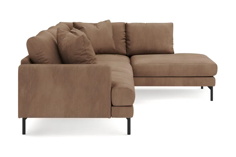 Menard 4-sits Högervänd L-formad Djup Schäslongsoffa i Manchester - Brun - Möbler - Vardagsrum - Soffor - Divansoffa & schäslong