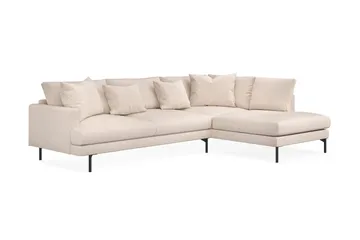 Menard 4-sits Högervänd L-formad Djup Schäslongsoffa i Tyg - Beige - Möbler - Vardagsrum - Soffor - Divansoffa & schäslong
