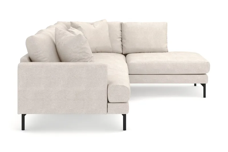 Menard 4-sits Högervänd L-formad Djup Schäslongsoffa i Tyg - Beige - Möbler - Vardagsrum - Soffor - Divansoffa & schäslong