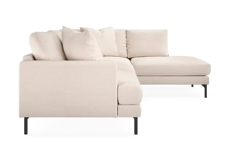 Menard 4-sits Högervänd L-formad Djup Schäslongsoffa i Tyg - Beige - Möbler - Vardagsrum - Soffor - Divansoffa & schäslong