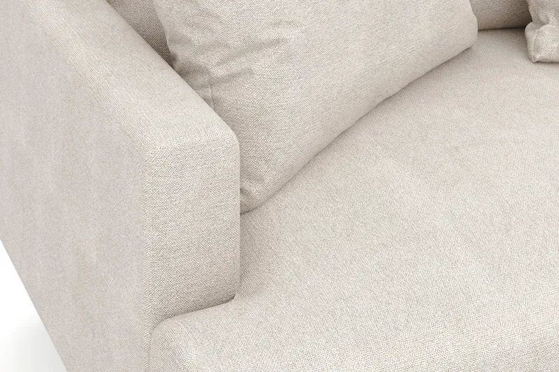 Menard 4-sits Högervänd L-formad Djup Schäslongsoffa i Tyg - Beige - Möbler - Vardagsrum - Soffor - Divansoffa & schäslong