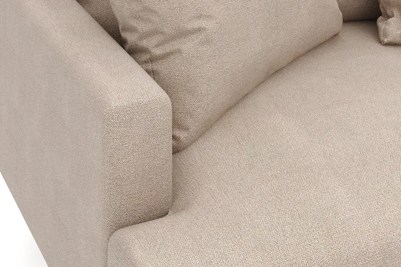 Menard 4-sits Högervänd L-formad Djup Schäslongsoffa i Tyg - Beige - Möbler - Vardagsrum - Soffor - Divansoffa & schäslong