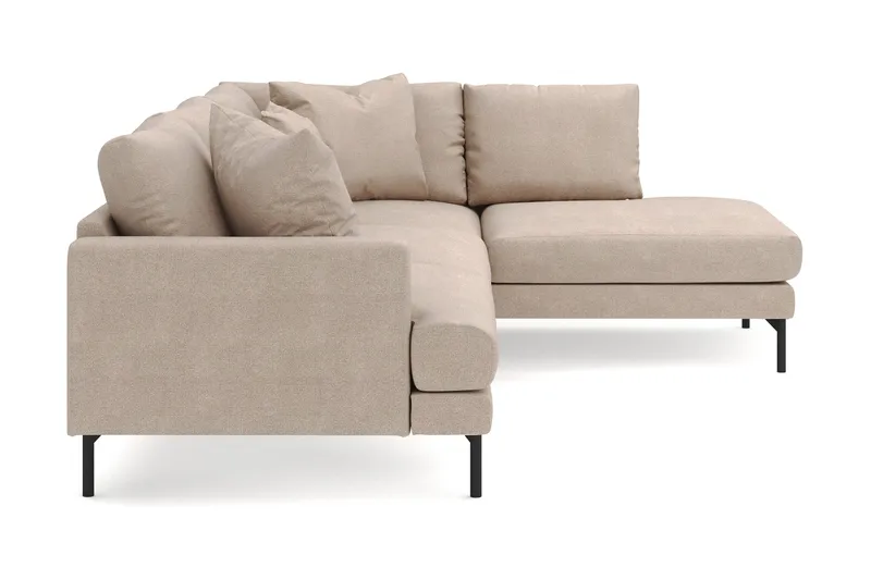 Menard 4-sits Högervänd L-formad Djup Schäslongsoffa i Tyg - Beige - Möbler - Vardagsrum - Soffor - Divansoffa & schäslong