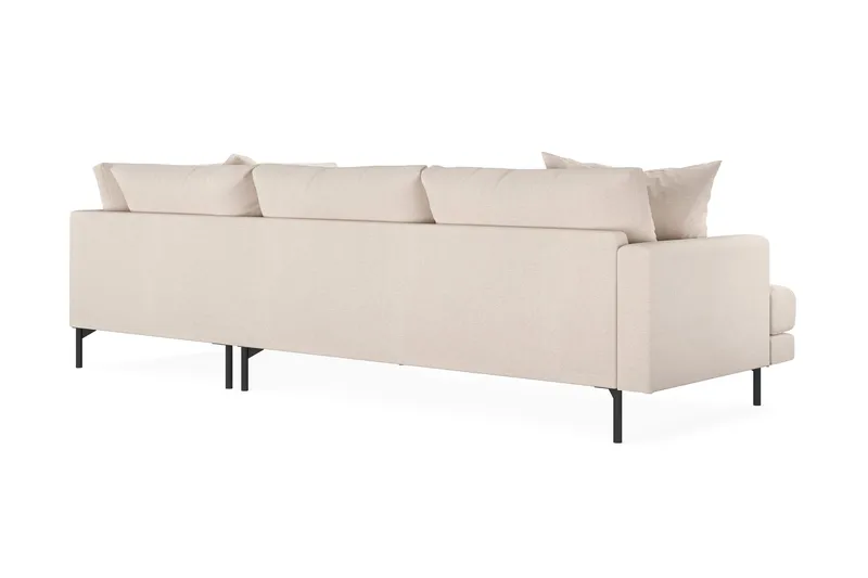 Menard 4-sits Högervänd L-formad Djup Schäslongsoffa i Tyg - Beige - Möbler - Vardagsrum - Soffor - Divansoffa & schäslong
