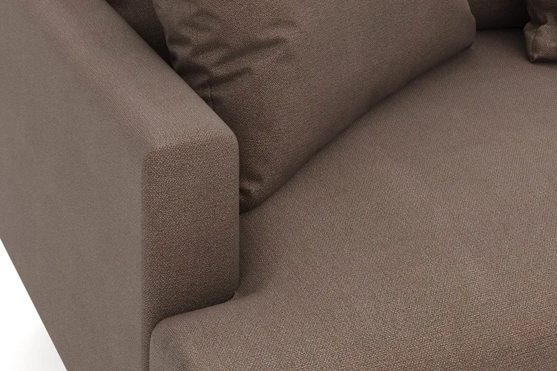 Menard 4-sits Högervänd L-formad Djup Schäslongsoffa i Tyg - Brun - Möbler - Vardagsrum - Soffor - Divansoffa & schäslong