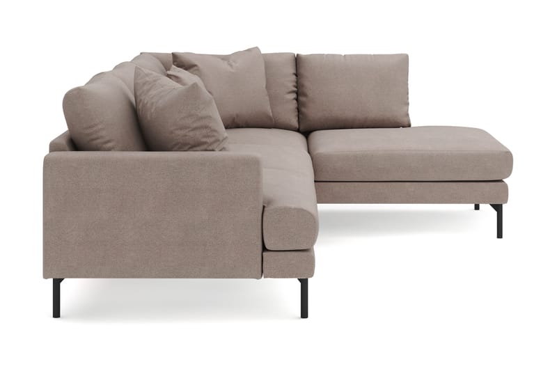Menard 4-sits Högervänd L-formad Djup Schäslongsoffa i Tyg - Brun - Möbler - Vardagsrum - Soffor - Divansoffa & schäslong
