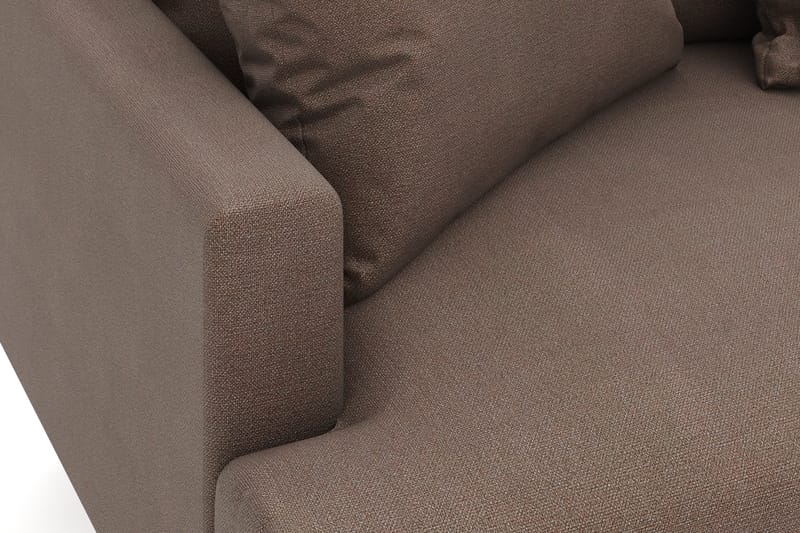 Menard 4-sits Högervänd L-formad Djup Schäslongsoffa i Tyg - Brun - Möbler - Vardagsrum - Soffor - Divansoffa & schäslong