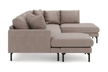 Menard 4-sits Högervänd Stor U-formad Djup Soffa med Divan och Schäslong i Tyg - Brun - Möbler - Vardagsrum - Soffor - U-soffor