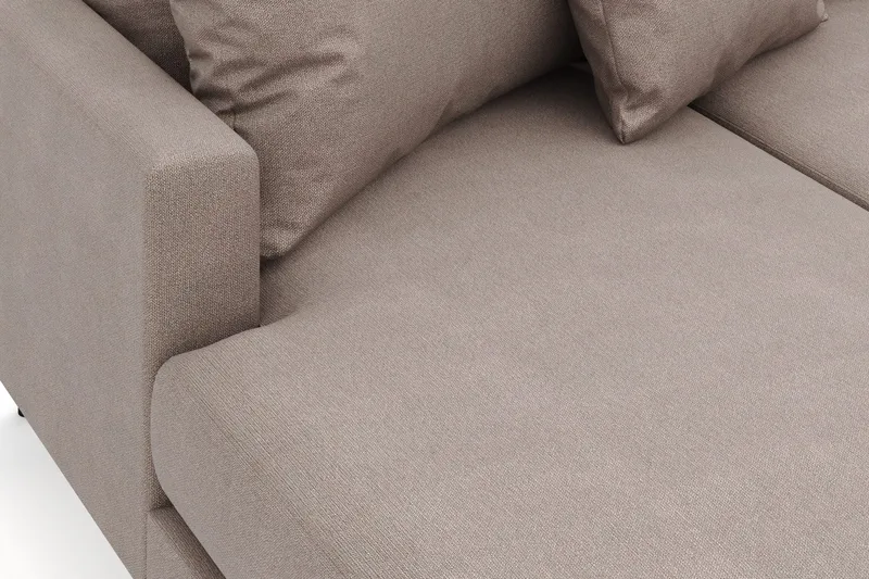 Menard 4-sits Högervänd Stor U-formad Djup Soffa med Divan och Schäslong i Tyg - Brun - Möbler - Vardagsrum - Soffor - U-soffor