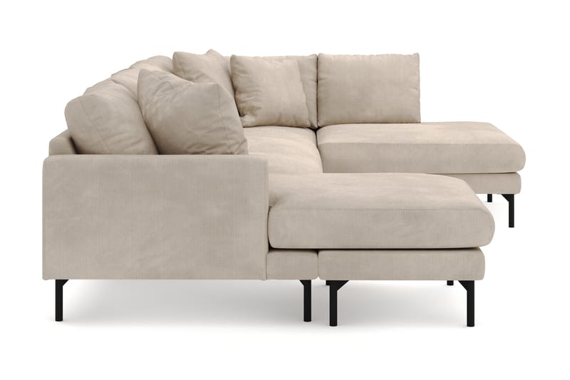 Menard 4-sits Högervänd U-formad Soffa med Divan och Schäslong i Manchester - Greige - Möbler - Vardagsrum - Soffor - U-soffor