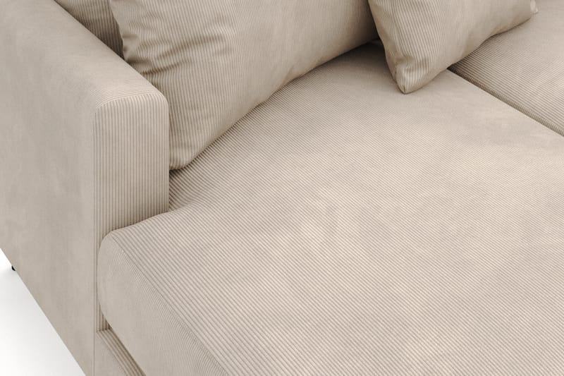 Menard 4-sits Högervänd U-formad Soffa med Divan och Schäslong i Manchester - Greige - Möbler - Vardagsrum - Soffor - U-soffor
