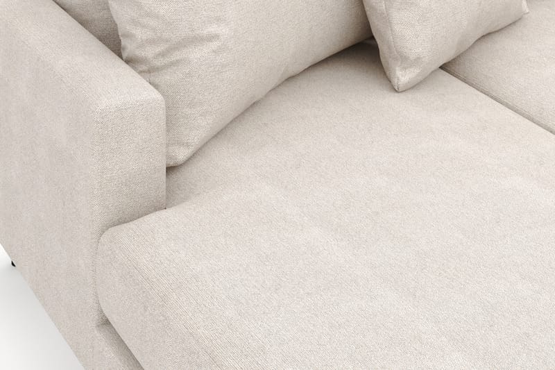 Menard 4-sits Högervänd U-formad Soffa med Divan och Schäslong i Tyg - Beige - Möbler - Vardagsrum - Soffor - U-soffor