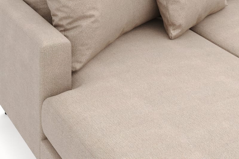 Menard 4-sits Högervänd U-formad Soffa med Divan och Schäslong i Tyg - Beige - Möbler - Vardagsrum - Soffor - U-soffor