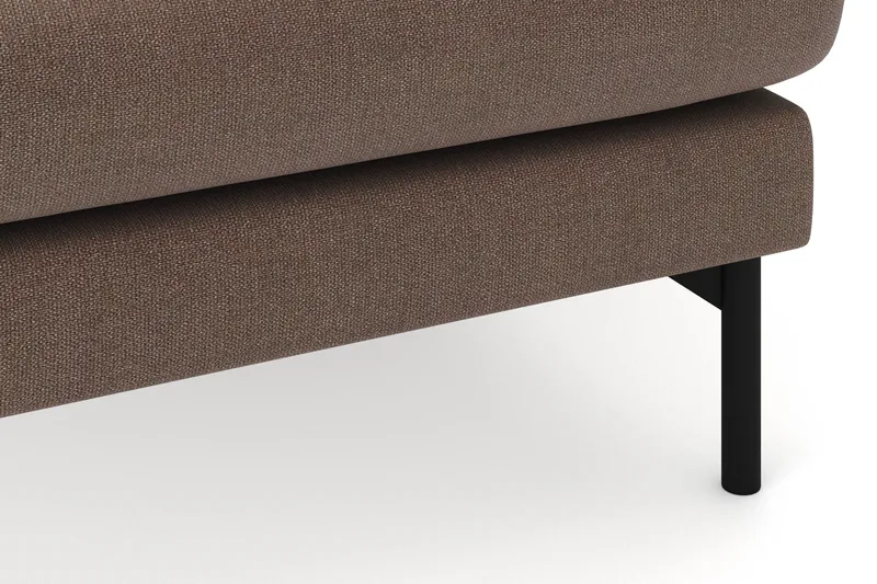 Menard 4-sits Högervänd U-formad Soffa med Divan och Schäslong i Tyg - Brun - Möbler - Vardagsrum - Soffor - U-soffor