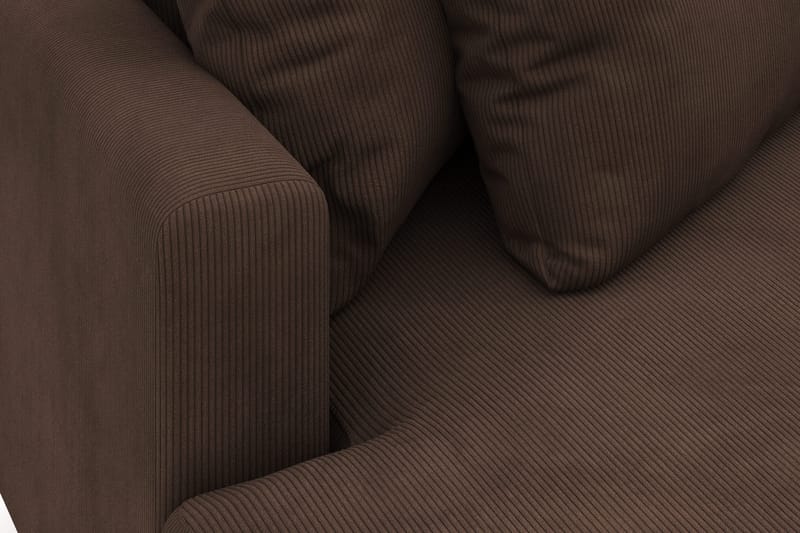 Menard 4-sits Vänstervänd L-formad Divansoffa i Manchester - Brun - Möbler - Vardagsrum - Soffor - Divansoffa & schäslong