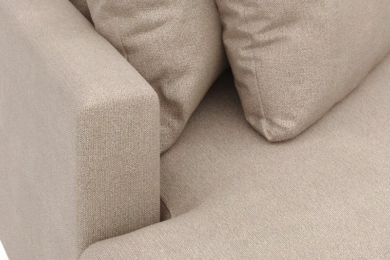 Menard 4-sits Vänstervänd L-formad Divansoffa i Tyg - Beige - Möbler - Vardagsrum - Soffor - Divansoffa & schäslong