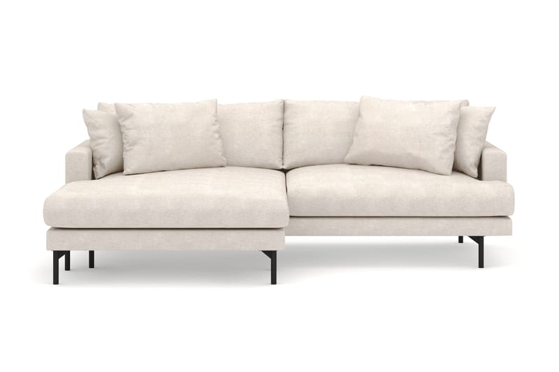 Menard 4-sits Vänstervänd L-formad Divansoffa i Tyg - Beige - Möbler - Vardagsrum - Soffor - Divansoffa & schäslong