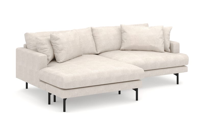 Menard 4-sits Vänstervänd L-formad Divansoffa i Tyg - Beige - Möbler - Vardagsrum - Soffor - Divansoffa & schäslong