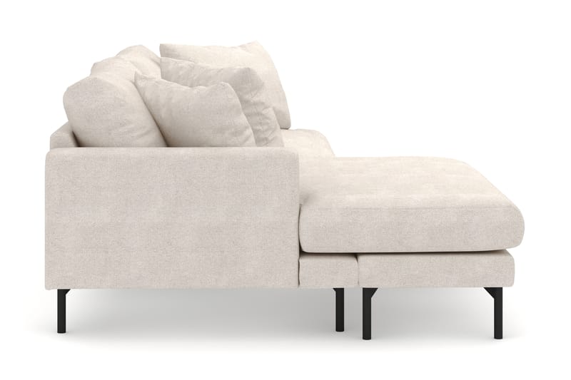 Menard 4-sits Vänstervänd L-formad Divansoffa i Tyg - Beige - Möbler - Vardagsrum - Soffor - Divansoffa & schäslong