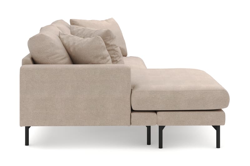 Menard 4-sits Vänstervänd L-formad Divansoffa i Tyg - Beige - Möbler - Vardagsrum - Soffor - Divansoffa & schäslong