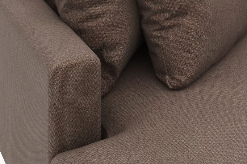 Menard 4-sits Vänstervänd L-formad Divansoffa i Tyg - Brun - Möbler - Vardagsrum - Soffor - Divansoffa & schäslong