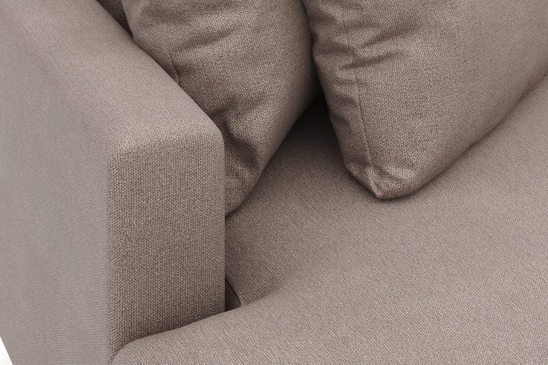 Menard 4-sits Vänstervänd L-formad Divansoffa i Tyg - Brun - Möbler - Vardagsrum - Soffor - Divansoffa & schäslong